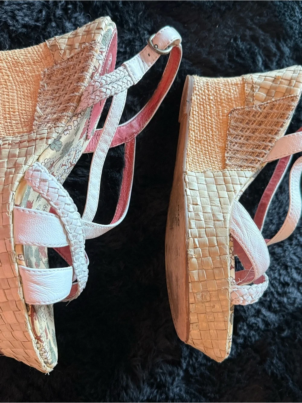 Kensie Blush Pink Wedge Sandals with Braided Straps
